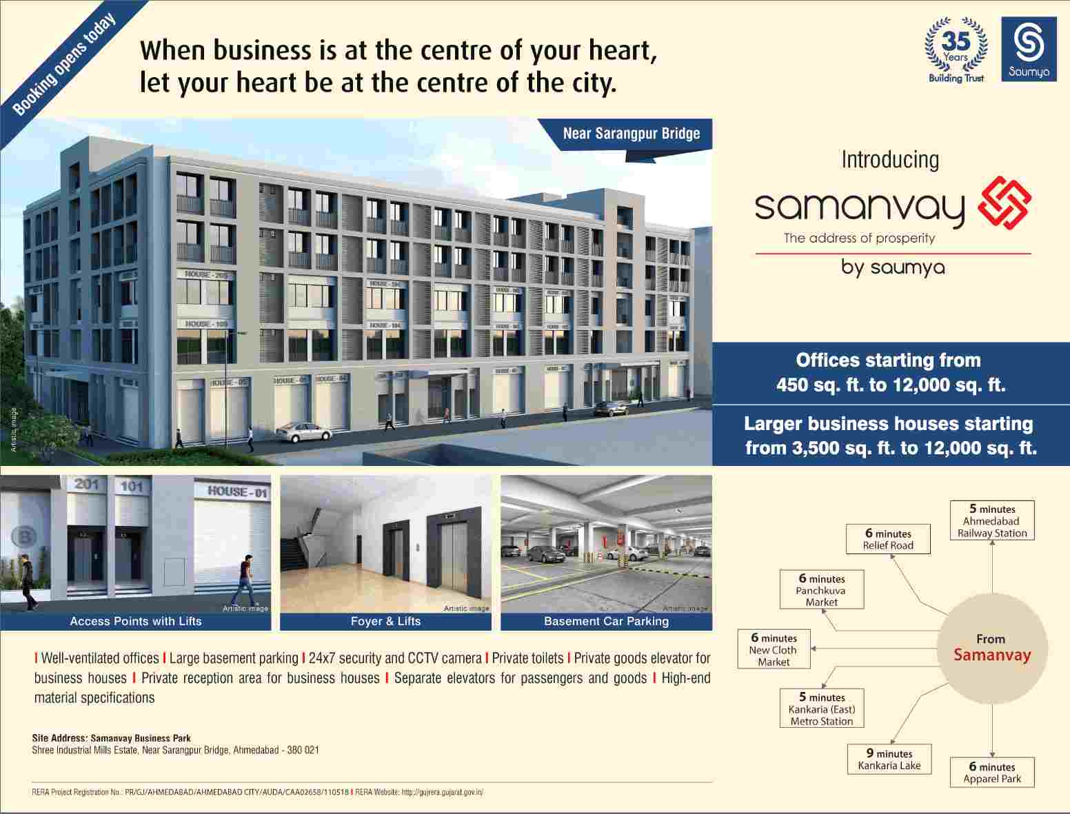 Book your space at Saumya Samanvay in Ahmedabad Update